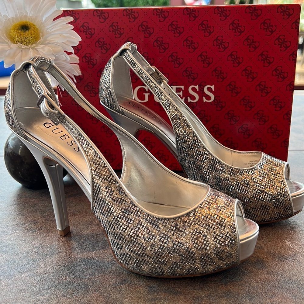 sparkly guess heels